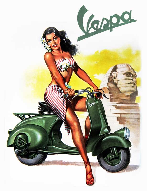 motorkáři na Vespa